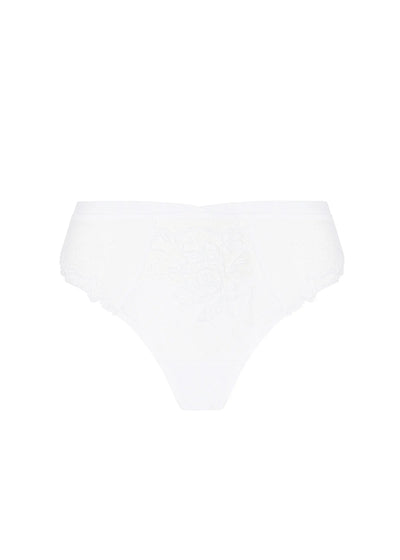 Lise Charmel Slip SOURCE BEAUTE weiß florale Spitze Tüll hoher Beinausschnitt