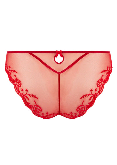 Lise Charmel Slip SPLENDEUR SOIE rot Seidensatin Spitze