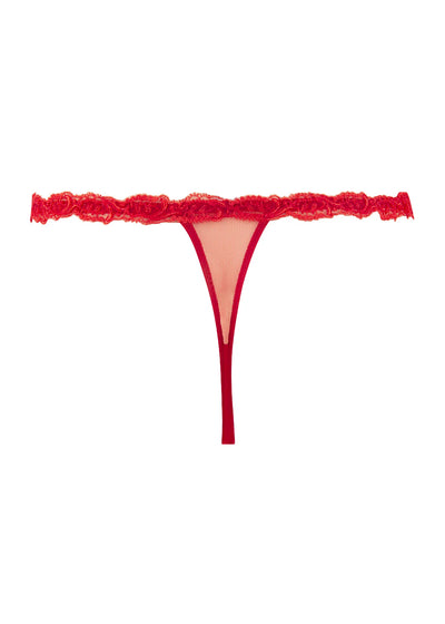 Lise Charmel Stringtanga SPLENDEUR SOIE rot Seidensatin Spitze