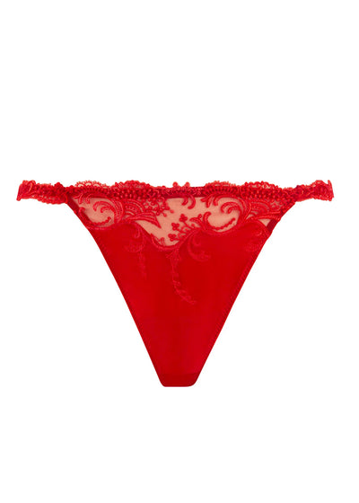 Lise Charmel Stringtanga SPLENDEUR SOIE rot Seidensatin Spitze