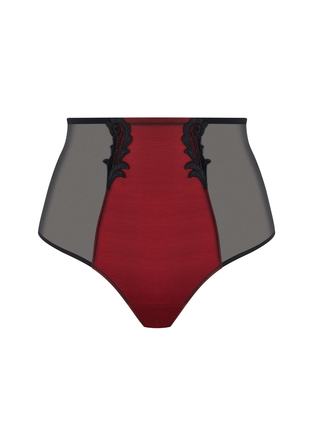 Lise Charmel Taillenslip BELLISSIME INCONNUE schwarz-rot mit Shape Barock-Spitze