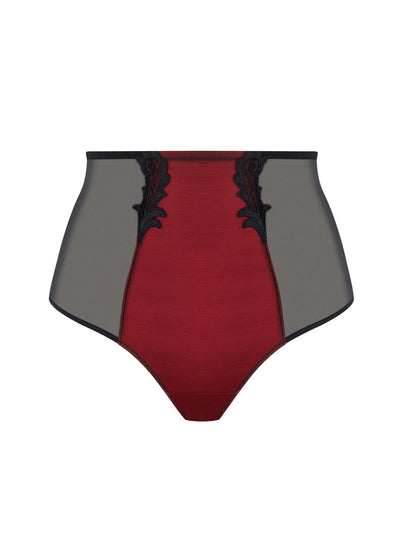 Lise Charmel Taillenslip BELLISSIME INCONNUE schwarz-rot mit Shape Barock-Spitze