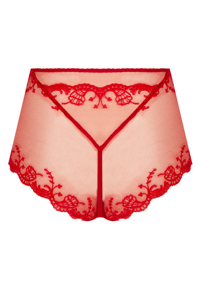 Lise Charmel Taillenslip SPLENDEUR SOIE rot Seidensatin Spitze