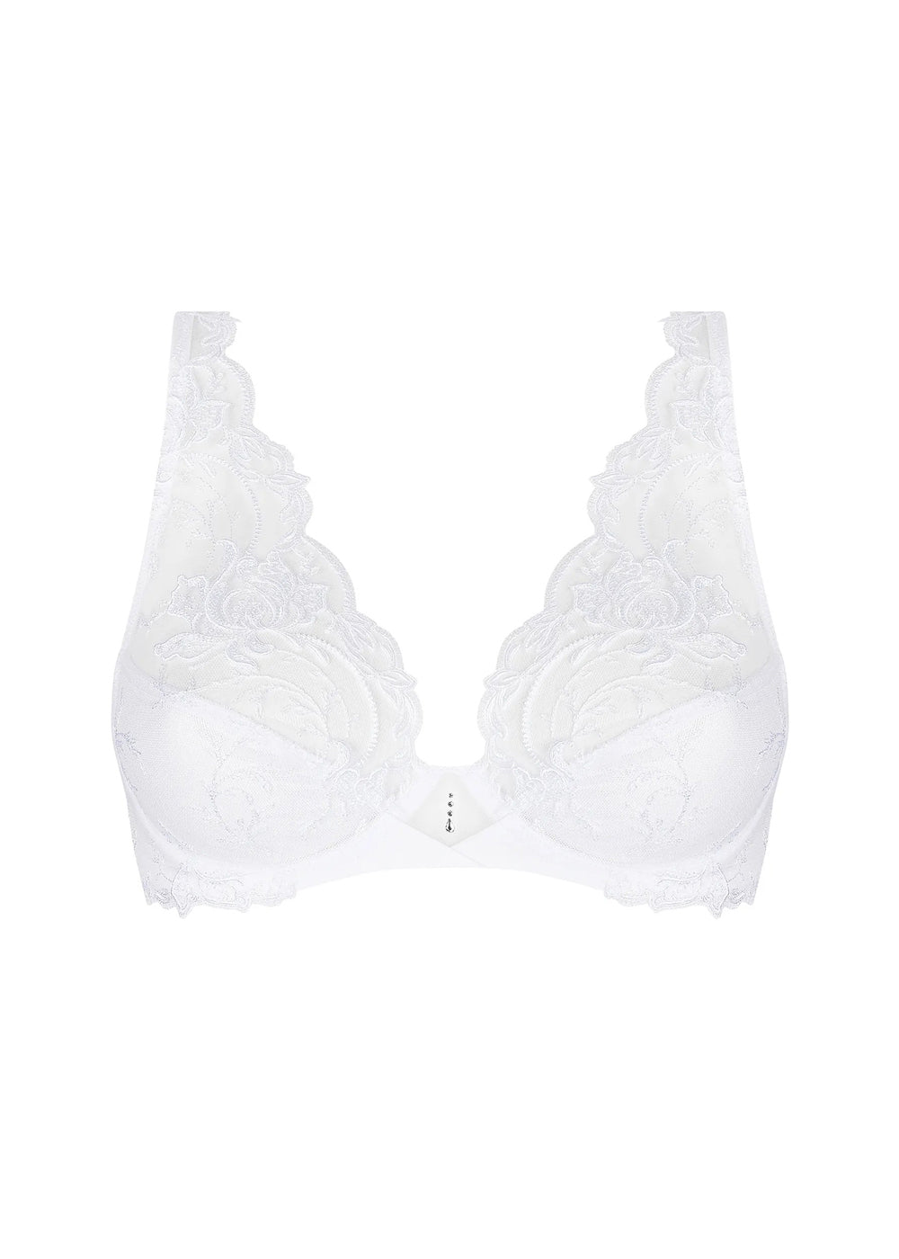 Lise Charmel Triangel-BH SOURCE BEAUTE weiß florale Spitze Tüll Strasssteine