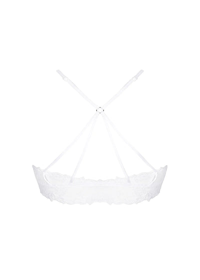 Lise Charmel Triangel-BH SOURCE BEAUTE weiß florale Spitze Tüll dünne Träger