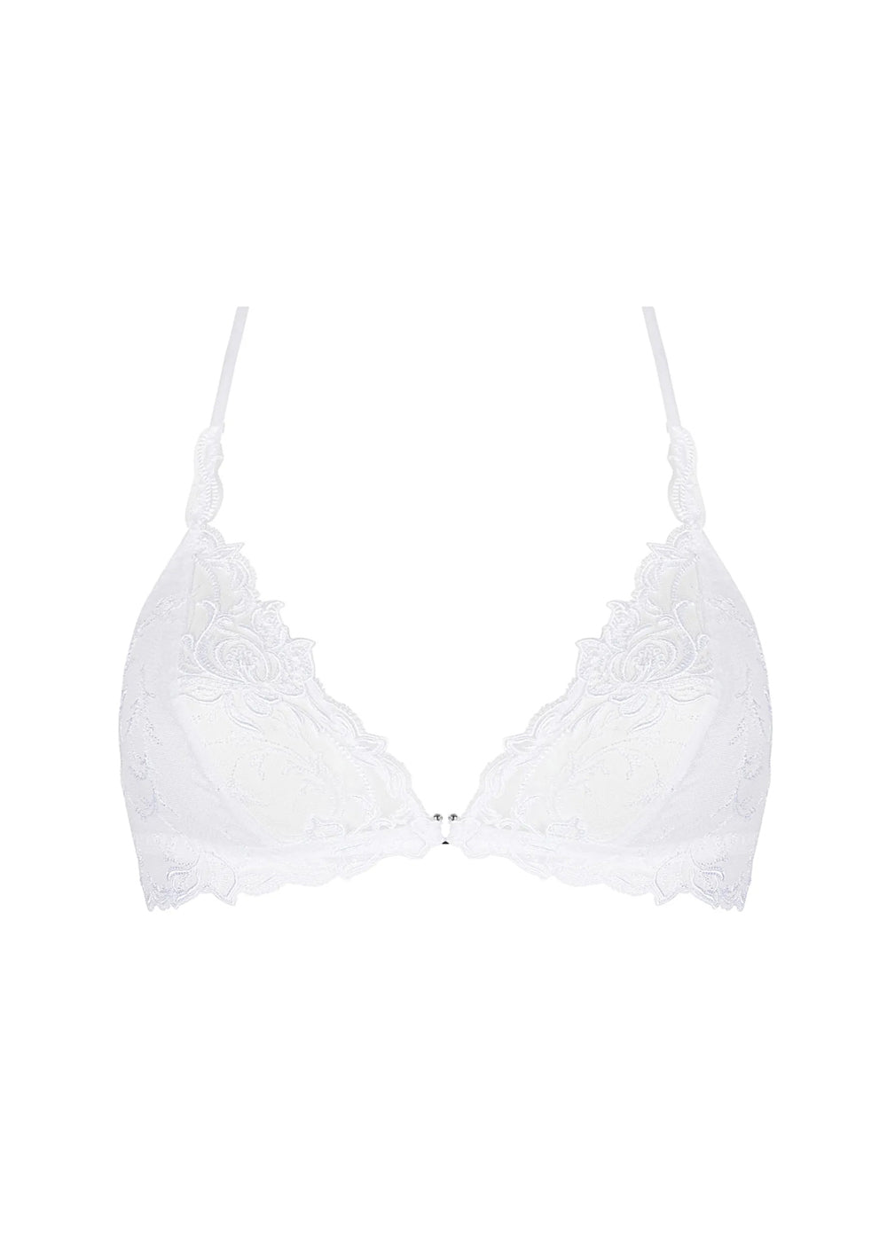 Lise Charmel Triangel-BH SOURCE BEAUTE weiß florale Spitze Tüll dünne Träger