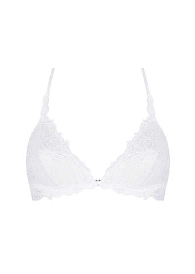Lise Charmel Triangel-BH SOURCE BEAUTE weiß florale Spitze Tüll dünne Träger