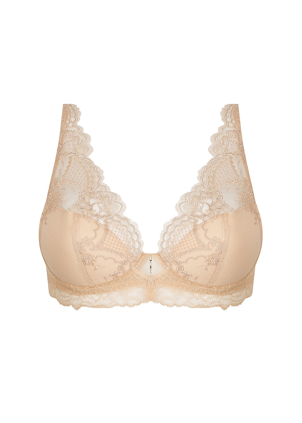 Lise Charmel Triangel-BH SUBLIME EN DENTELLE hautfarben florale Spitze Strass Halbschale