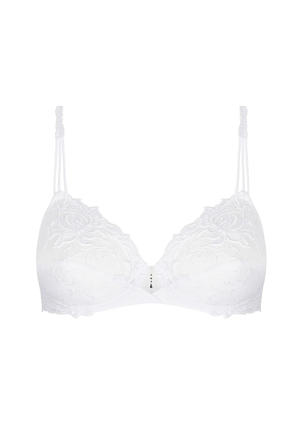 Lise Charmel Vollschalen-BH SOURCE BEAUTE weiß Bügel florale Spitze Tüll Strasssteine