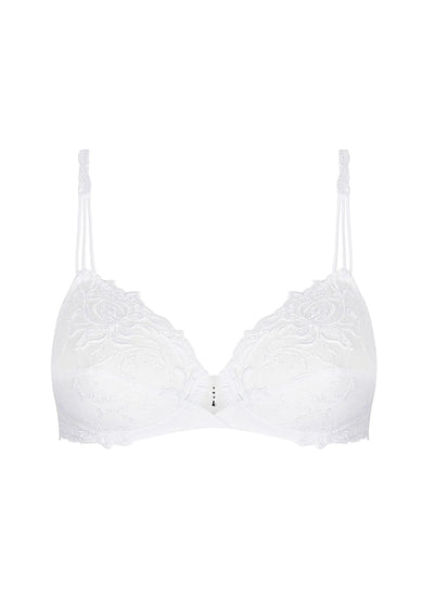 Lise Charmel Vollschalen-BH SOURCE BEAUTE weiß Bügel florale Spitze Tüll Strasssteine
