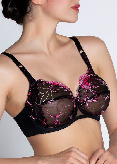 Lise Charmel große Cups Bügel-BH FLORAISON PASSION schwarz mit Stickerei und Spitze