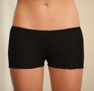 Madiva Short AMELIE schwarz feine Wolle-Seide Rundstrick