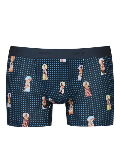 Mey Boxershorts KEYHOLE AND PIN UP dunkelblau Print mit Pin-up-Girls in Schlüsselloch