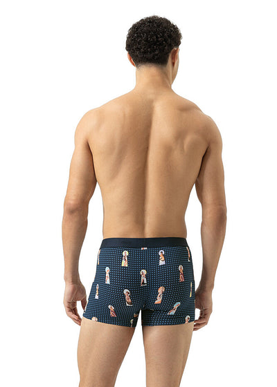Mey Boxershorts KEYHOLE AND PIN UP dunkelblau Print mit Pin-up-Girls in Schlüsselloch