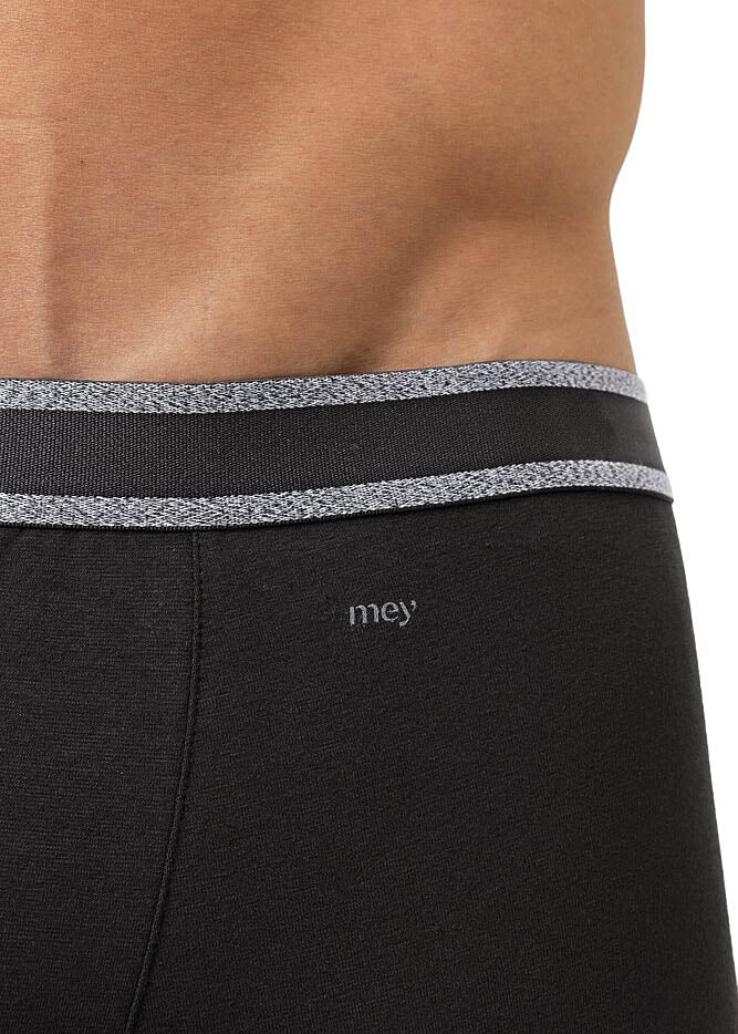 Mey Boxershorts RE:THINK schwarz klassisch Webbund Schriftzüge