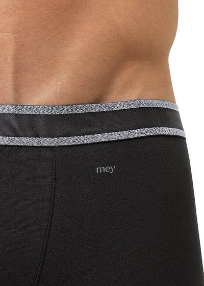 Mey Boxershorts RE:THINK schwarz klassisch Webbund Schriftzüge