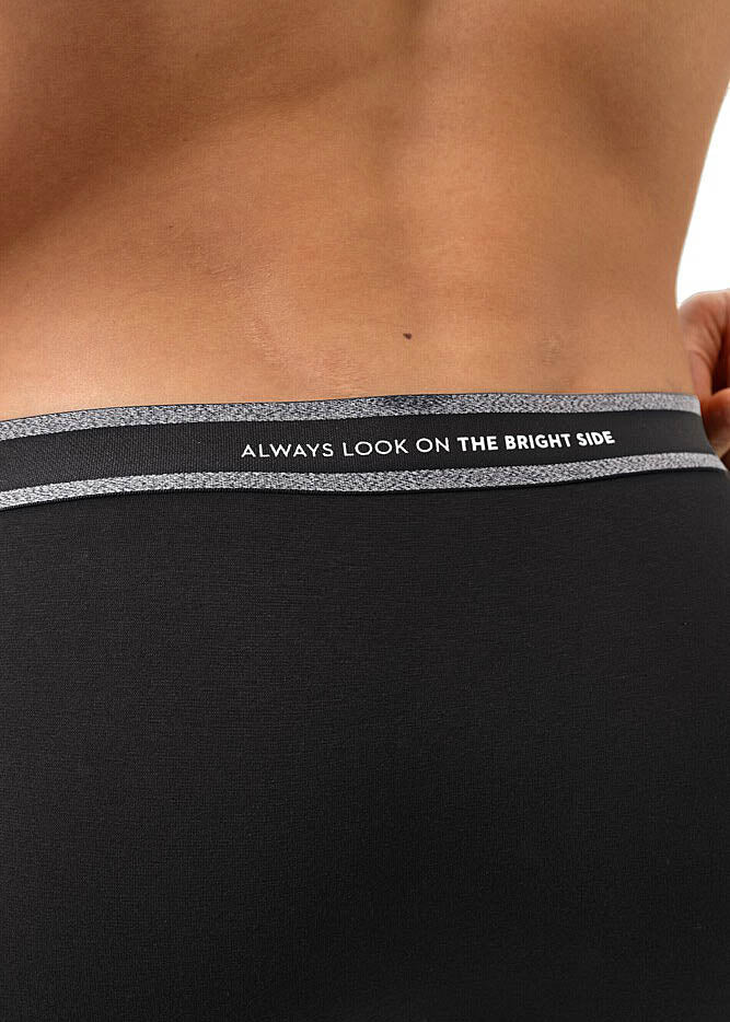 Mey Boxershorts RE:THINK schwarz klassisch Webbund Schriftzüge