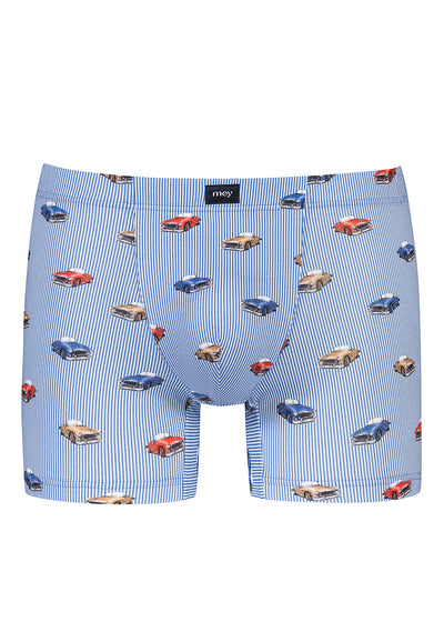 Mey Boxershorts RETRO CAR hellblau weiß gestreift Print mit Retro Cars