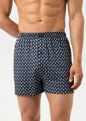 Mey Boxershorts SCOOTER VENTURE dunkelblau Vespa Print weiter Sitz Modal