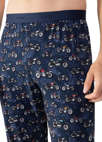 Mey Hose MOTORCYCLE dunkelblau Print mit Motorrädern Jersey