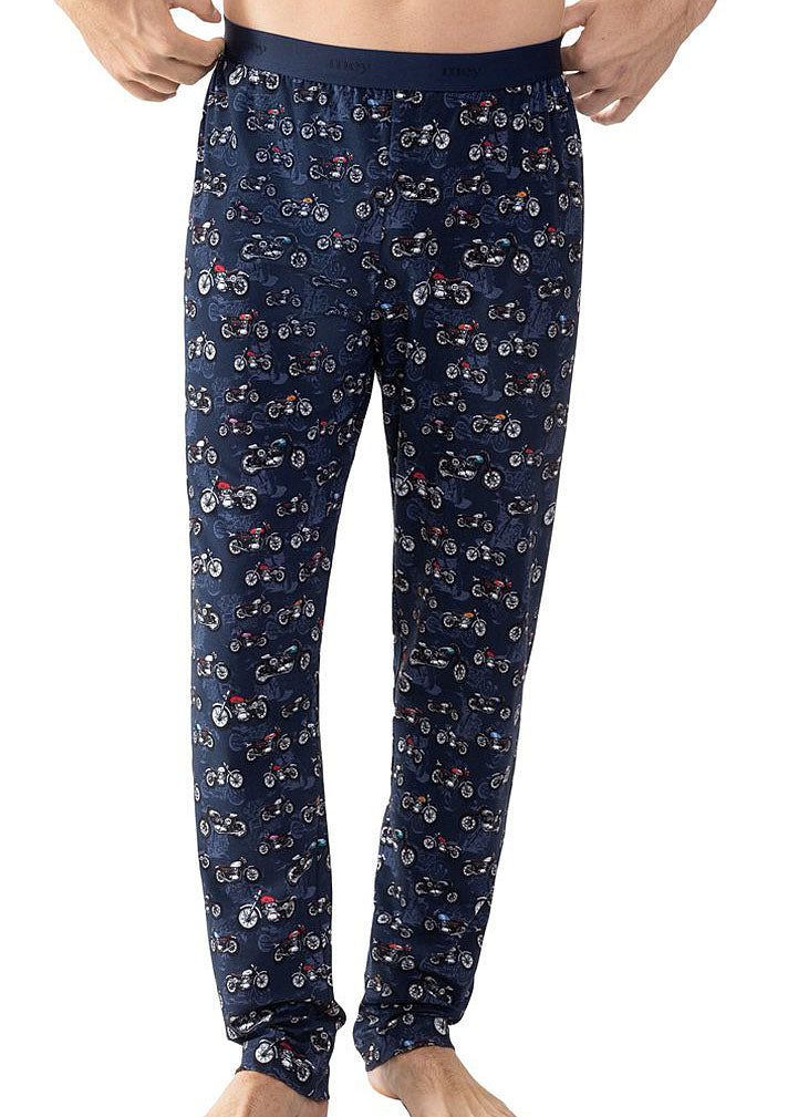 Mey Hose MOTORCYCLE dunkelblau Print mit Motorrädern Jersey