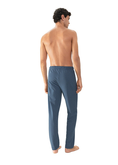 Mey Hose VESANTO blau Allover Muster lang Baumwolle Kordelbund
