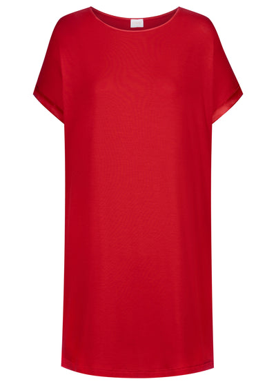 Mey Oversize T-Shirt PURE CHIC rot weit lang Modal Satin an Armabschlüssen