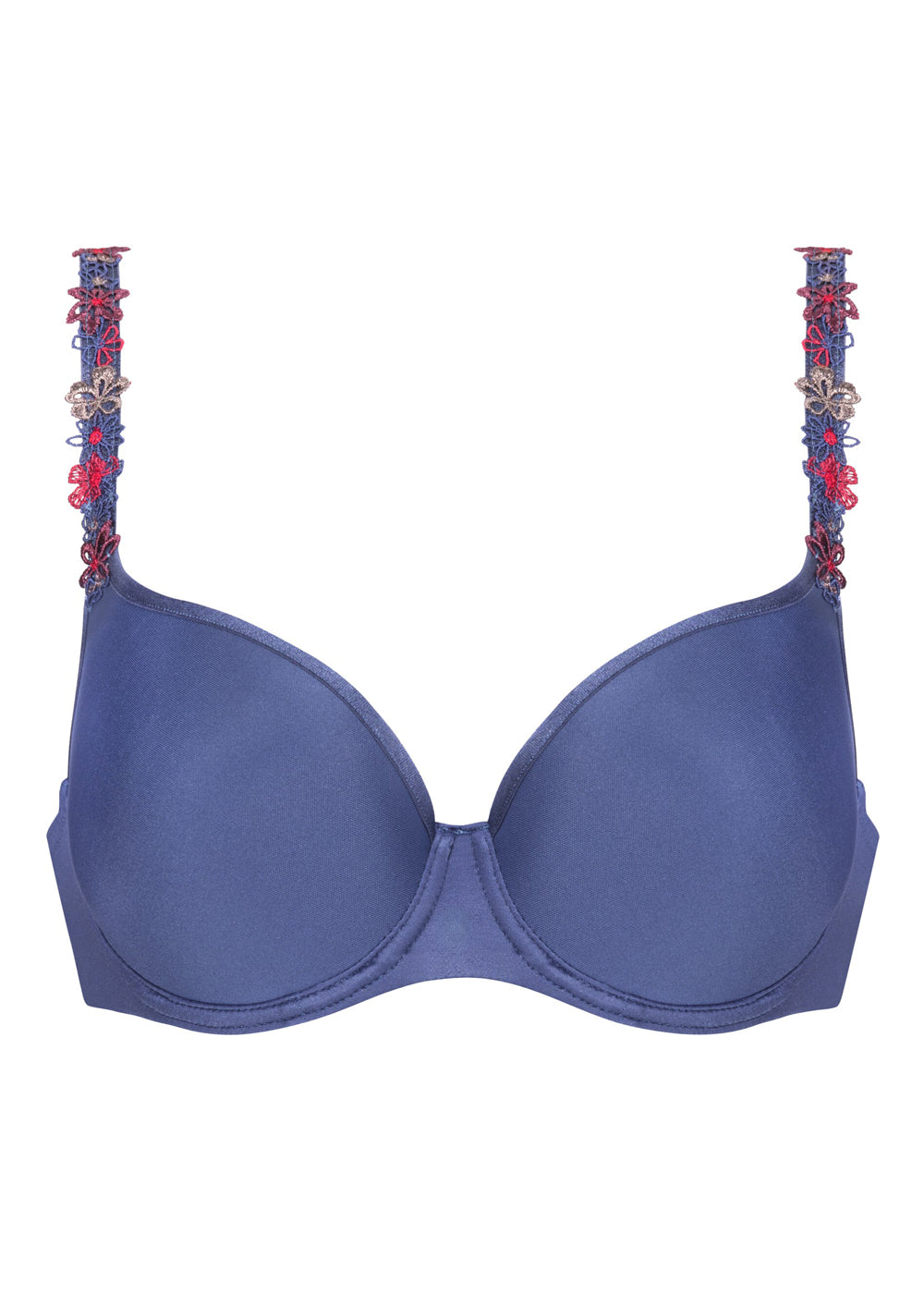 Mey Spacer-BH PRETTY JOAN blau mit Bügel florale Trägerstickerei