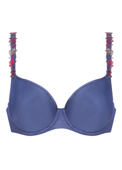 Mey Spacer-BH PRETTY JOAN blau mit Bügel florale Trägerstickerei