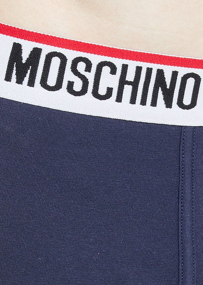 Moschino Boxer TRUNKS dunkelblau Gummibund Logo Baumwolle