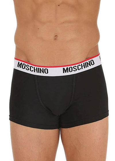 Moschino Boxer TRUNKS schwarz Gummibund Logo Baumwolle