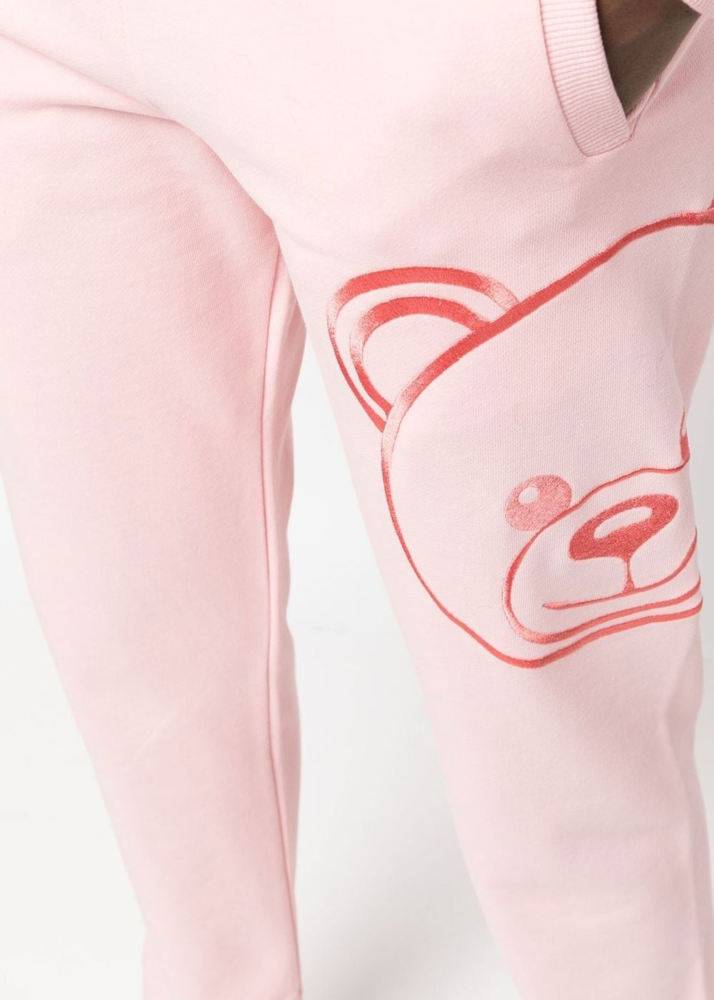 Moschino Jogginghose UNDERBEAR rosa pinker Teddybär Logo Stick Taschen