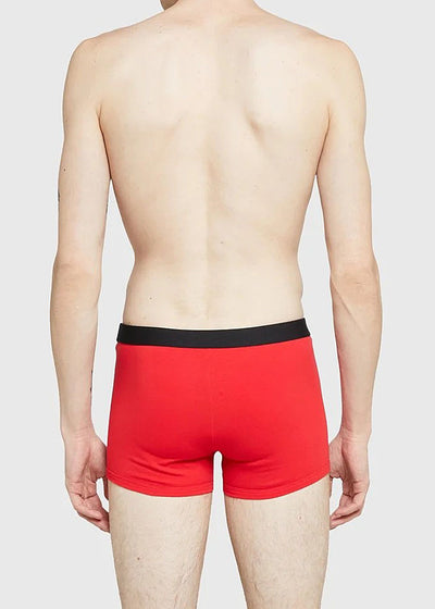 Moschino LOVES YOU rote Baumwoll-Boxer schwarzer Logobund