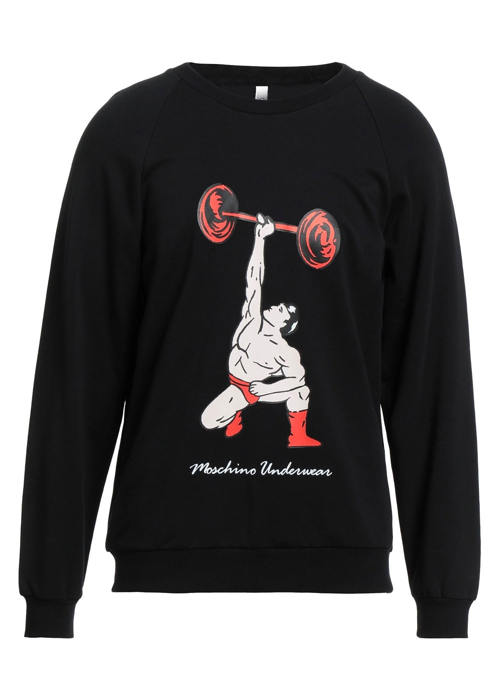 Moschino Sweatshirt BODYBUILDERS schwarz platzierter Druck