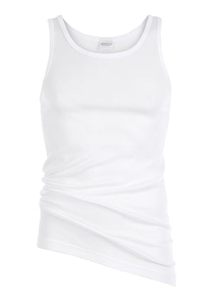 Novila Achselhemd ohne Arm LUXURIOUS COTTON weiß Baumwolle mit schmalem Träger