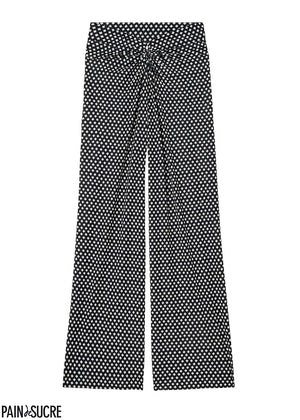 Pain de Sucre weite Hose PINA schwarz-weiß grafischer Blumenmuster
