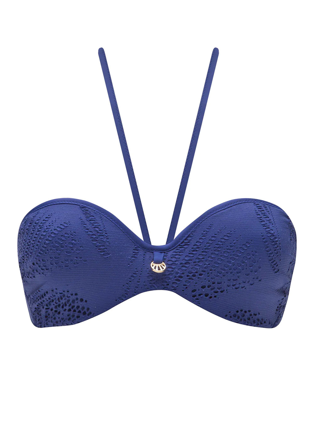 Passionata Bandeau trägerloses Bikinioberteil DREAM indigoblau mit Häkeloptik