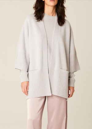 Pluto Cardigan TANEA beige aus feiner Merinowolle