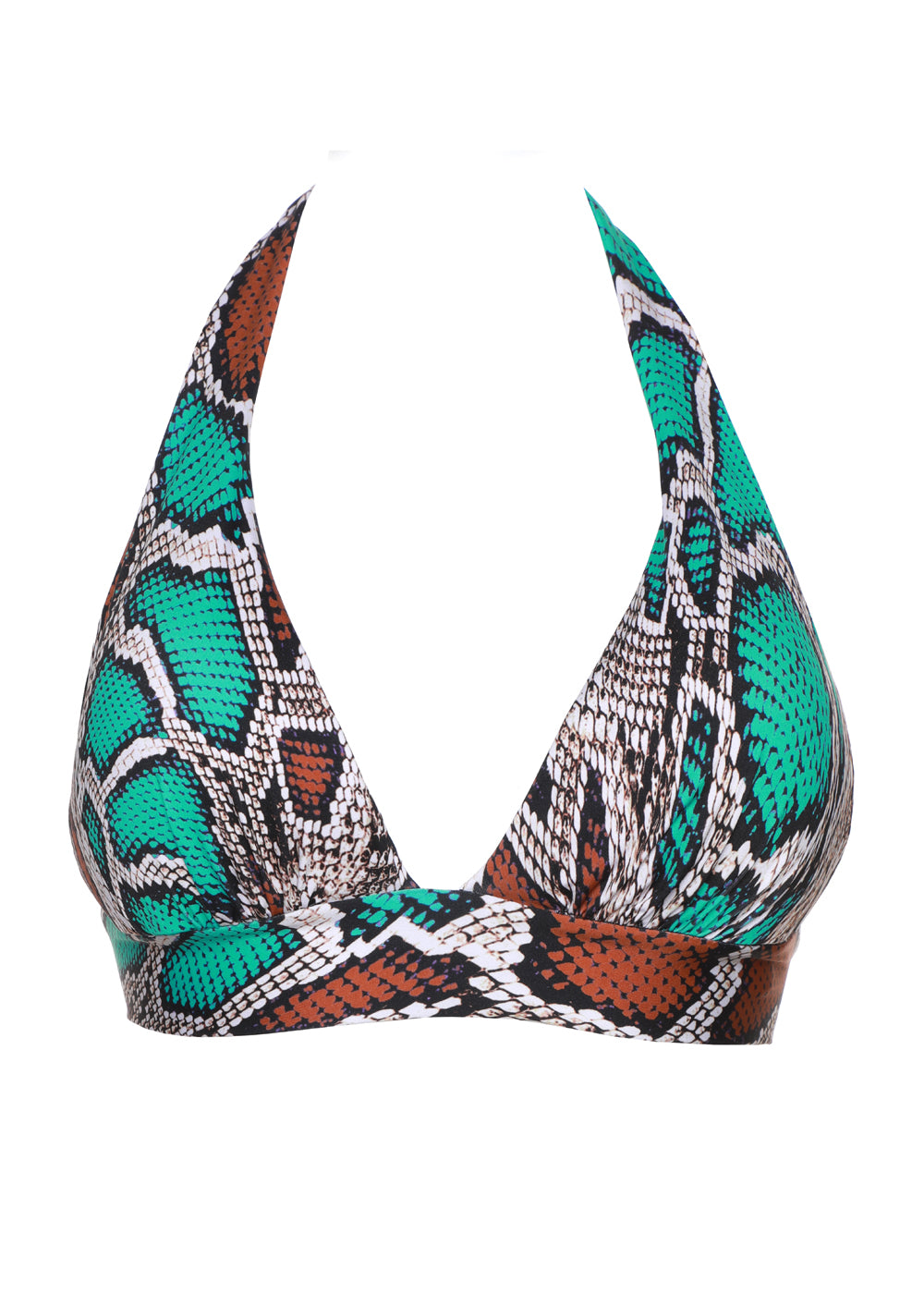 Prelude Triangel Bikiniobereil MERMAID Schlangen-Print herausnehmbare Push-Up Polster