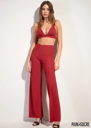 Pain de Sucre Hose MYLA dunkelrot fließender Schnitt flexibler Bund