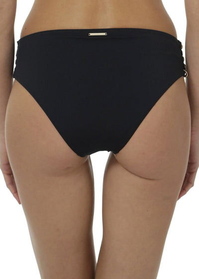 Stella McCartney Bikinihose FALABELLA CLASSICS schwarz goldene Kettendetails