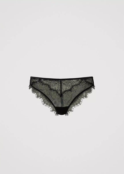 TWIN-SET Brazilian BRASILIANA schwarz aus transparenter Spitze