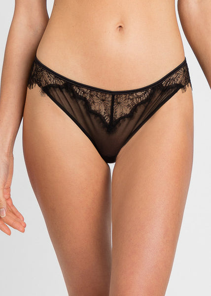 TWIN-SET Brazilian BRASILIANA schwarz aus transparenter Spitze