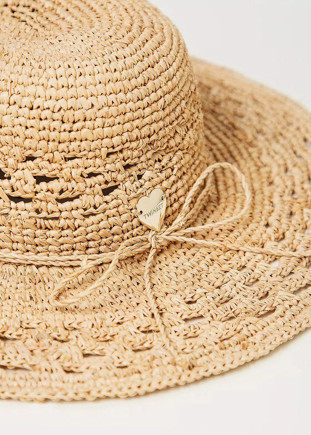 Twin-Set Hut PAGLIA beige Raphiabast breitkrempig
