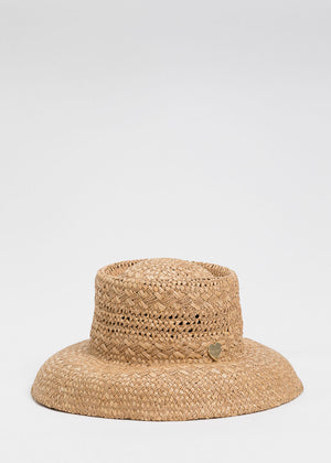 Twinset Strohhut CAPPELLO beige geflochten Baumwolle-Optik verstellbar