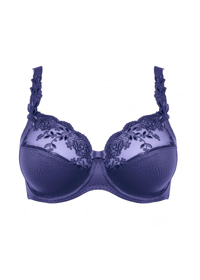 Ulla BH ELLA violett Jacquard Blütenspitze