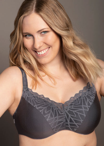 Ulla Bralette MARA anthrazit mit Bügel aus Natur- und Mikrofaser