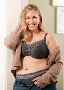 Ulla Bralette MARA anthrazit mit Bügel aus Natur- und Mikrofaser