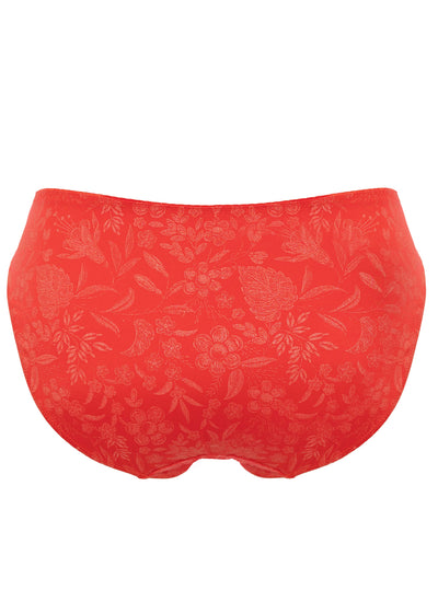 Ulla Slip JASMIN mohnrot Blumenmuster Spitze