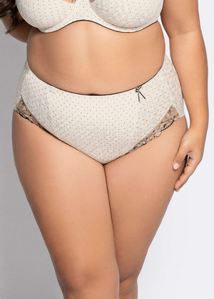 Ulla Taillenslip MARILYN hellrosa mit Pünktchen und Blumenstickerei